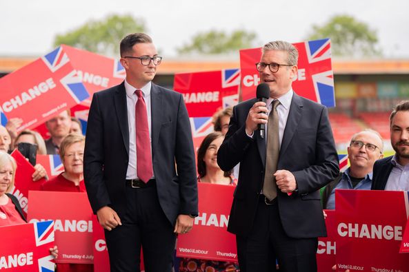 Connor Naismith with Sir Kier Starmer