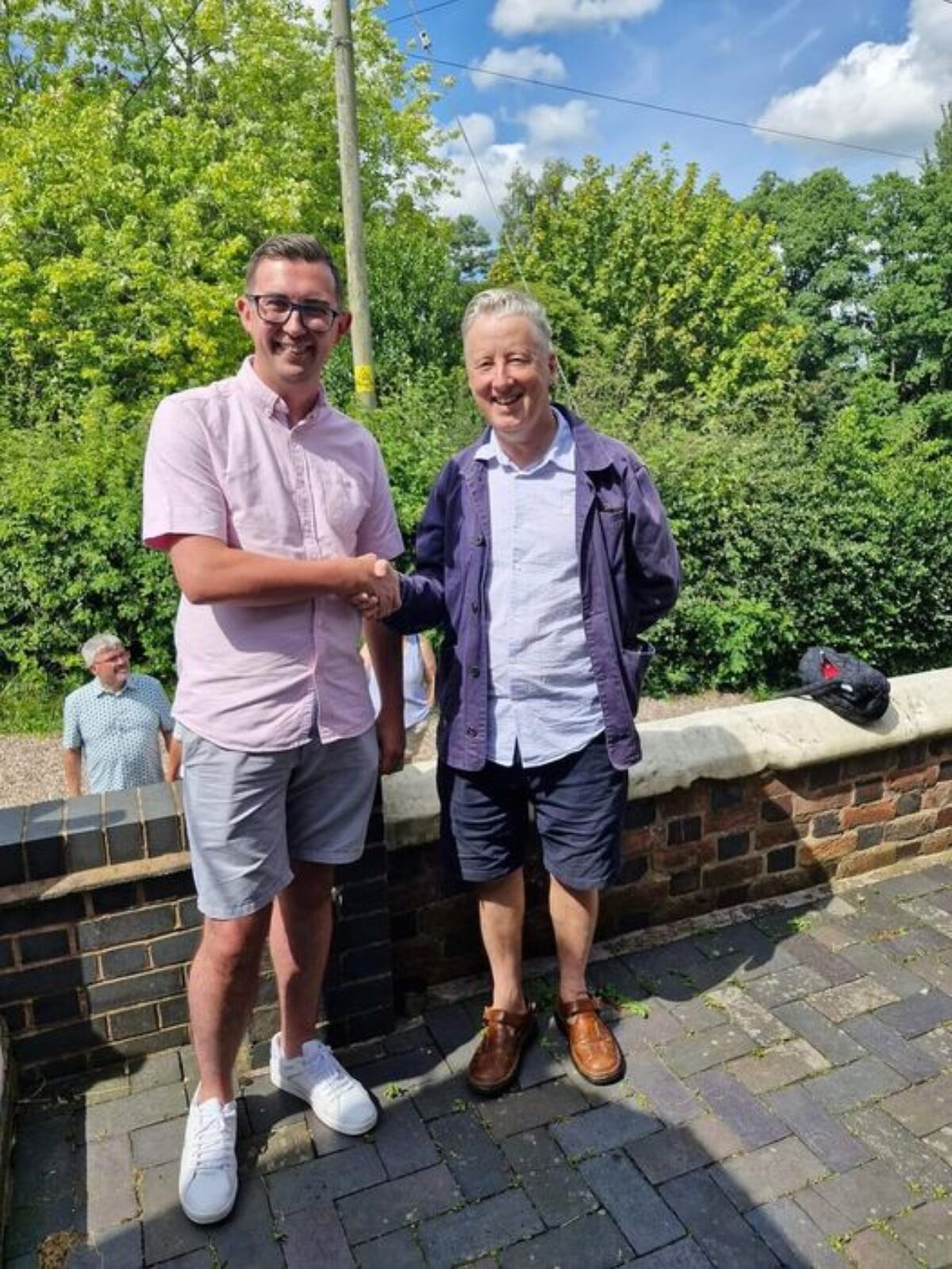 Connor Naismith congratulating Ben Wye 