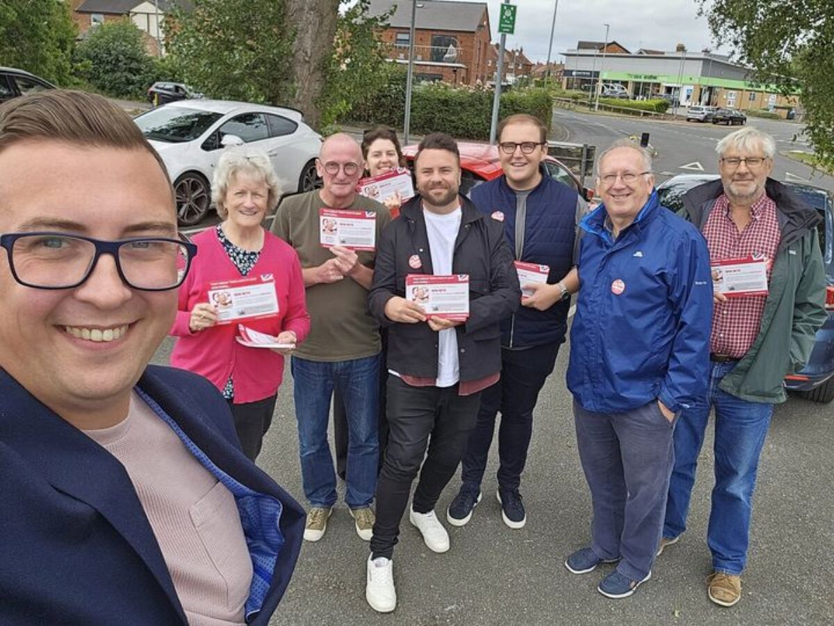 Labour Supporters Speaking to constituents